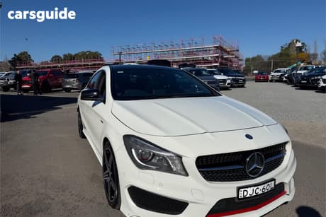 White 2016 Mercedes-Benz CLA250 Coupe Sport 4Matic