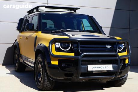 Yellow 2025 Land Rover Defender Wagon 110 D350 Trophy Edtn Keswick