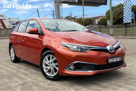 Orange 2017 Toyota Corolla Hatchback Ascent Sport