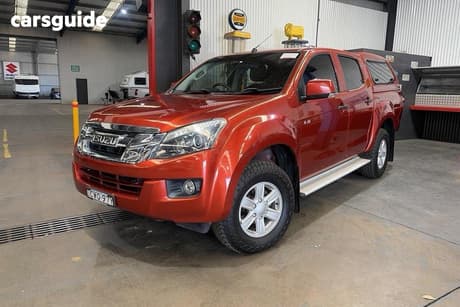 Orange 2014 Isuzu D-MAX Crew Cab Utility Ls-M Hi-Ride (4X4)
