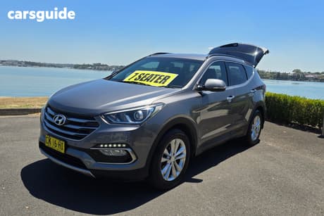 Grey 2015 Hyundai Santa FE Wagon Elite Crdi (4X4)
