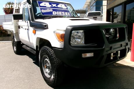 White 2016 Toyota Landcruiser Cab Chassis Workmate (4X4)