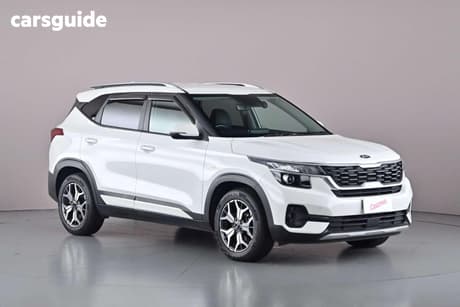 White 2020 Kia Seltos Wagon Sport+ (Awd)