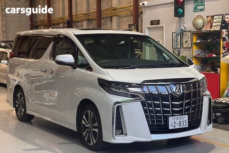 White 2021 Toyota Alphard Commercial