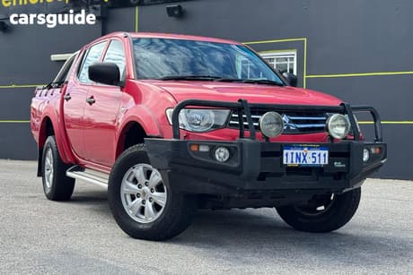 Red 2015 Mitsubishi Triton Double Cab Utility Glx (4X4)