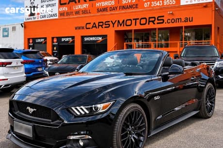Black 2017 Ford Mustang Convertible GT 5.0 V8 FM MY17