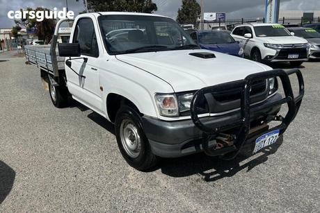 White 2003 Toyota Hilux Cab Chassis