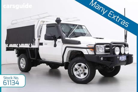 White 2021 Toyota Landcruiser Cab Chassis Gxl