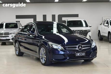 Blue 2018 Mercedes-Benz C200 Sedan