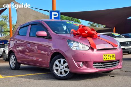 Pink 2013 Mitsubishi Mirage Hatchback Es