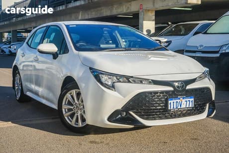 White 2024 Toyota Corolla Hatchback Ascent Sport