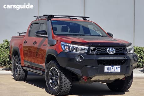 Orange 2018 Toyota Hilux Dual Cab Utility Rugged X (4X4)