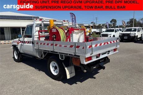 White 2008 Toyota Landcruiser Cab Chassis Workmate (4X4)