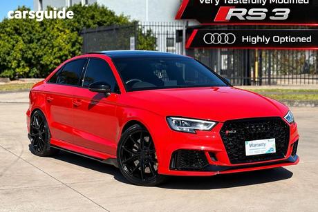 Red 2017 Audi RS3 Sedan Quattro