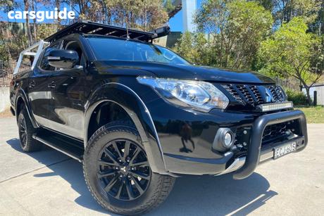 Black 2018 Mitsubishi Triton Dual Cab Utility Gls (4X4) Blackline