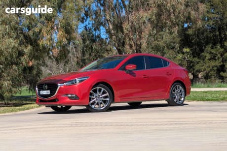 Red 2017 Mazda 3 Sedan Sp25 Astina