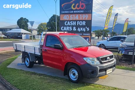 Red 2008 Toyota Hilux Cab Chassis Workmate