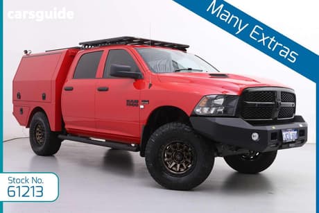 Red 2023 RAM 1500 Crew Cab Utility Express