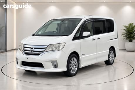 White 2012 Nissan Serena SUV S-HYBRID