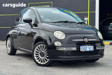 Black 2008 Fiat 500 Hatchback Pop