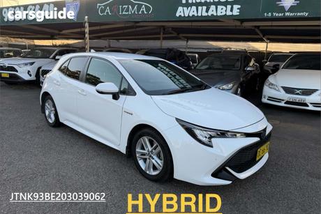 White 2021 Toyota Corolla Hatchback Ascent Sport Hybrid