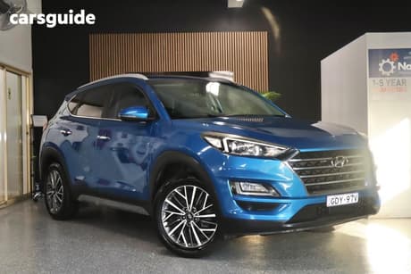 Blue 2019 Hyundai Tucson Wagon Elite (2Wd) Black Int