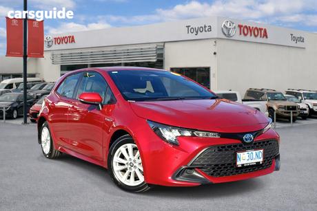 Red 2023 Toyota Corolla Hatchback Ascent Sport