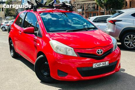 Red 2012 Toyota Yaris Hatchback Yr