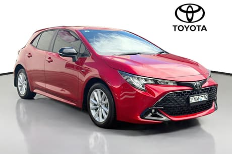 Red 2025 Toyota Corolla Hatchback Sx Hybrid