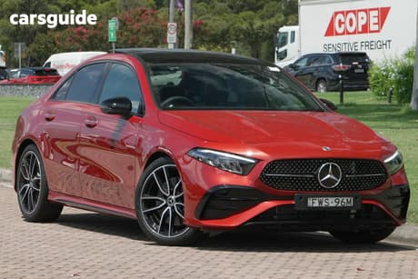 Red 2025 Mercedes-Benz A250 Sedan 4Matic