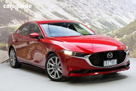 Red 2019 Mazda 3 Sedan G25 Evolve