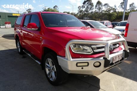 Red 2018 Volkswagen Amarok Dual Cab Utility V6 Tdi 550 Highline