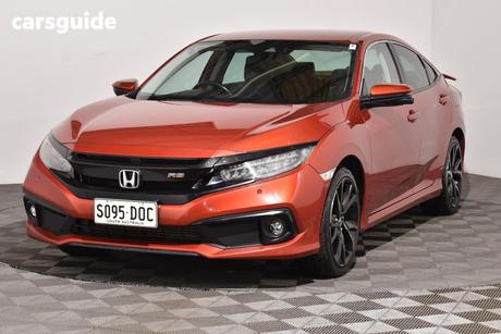 Orange 2020 Honda Civic Sedan Rs