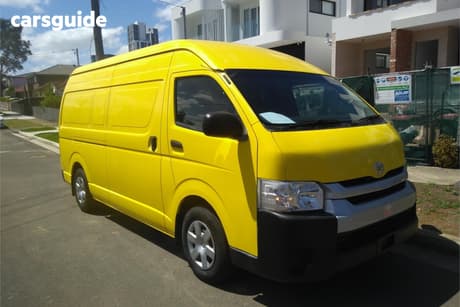 Yellow 2018 Toyota HiAce Van Slwb
