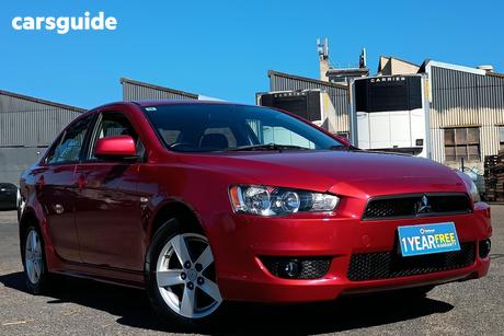 Red 2008 Mitsubishi Lancer Sedan Vr