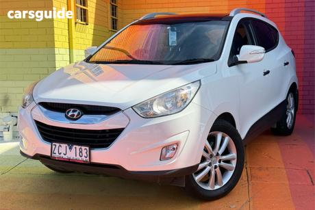 White 2012 Hyundai IX35 Wagon Highlander (Awd)