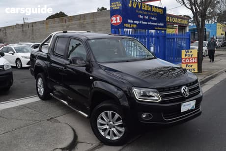 Black 2016 Volkswagen Amarok Dual Cab Utility Tdi420 Highline (4X4)