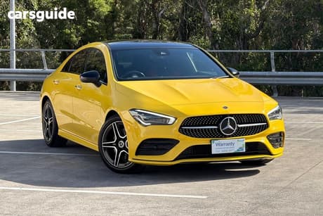 Yellow 2019 Mercedes-Benz CLA200 Coupe 200