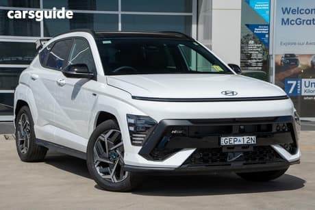 White 2026 Hyundai Kona Wagon Hybrid Premium N Line