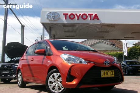 Orange 2018 Toyota Yaris Hatchback Ascent
