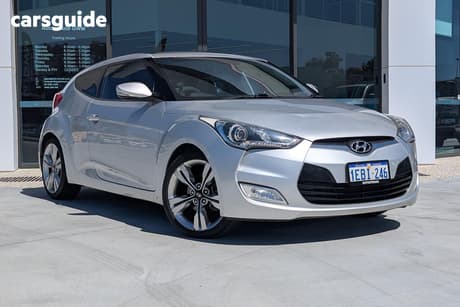 Silver 2012 Hyundai Veloster Coupe +