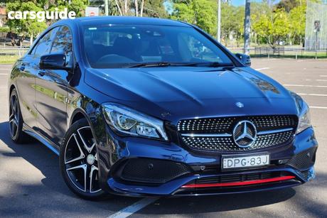 Blue 2017 Mercedes-Benz CLA250 Coupe Sport 4Matic