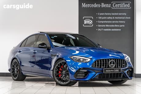 Blue 2024 Mercedes-Benz C63 Sedan S E Performance Mhev