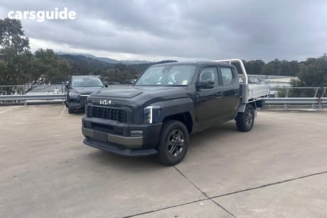 Grey 2025 Kia Tasman Double Cab Chassis Sx (4X4) Black Fender