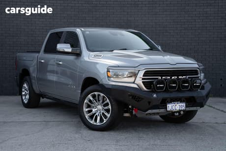 Silver 2023 RAM 1500 Crew Cab Utility Laramie Sport Rambox Mhev