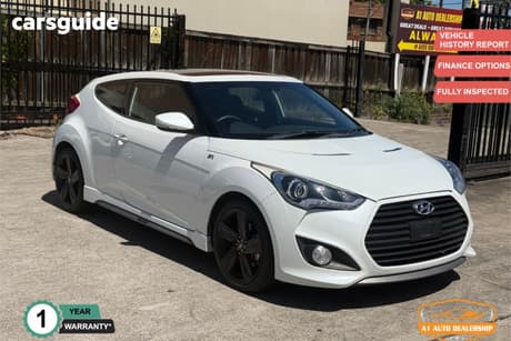 White 2014 Hyundai Veloster Coupe Sr Turbo