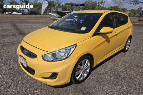 Yellow 2018 Hyundai Accent Hatchback Sport