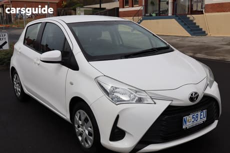 White 2019 Toyota Yaris Hatchback Ascent