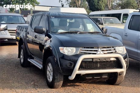 Black 2009 Mitsubishi Triton Double Cab Utility Gl-R (4X4)