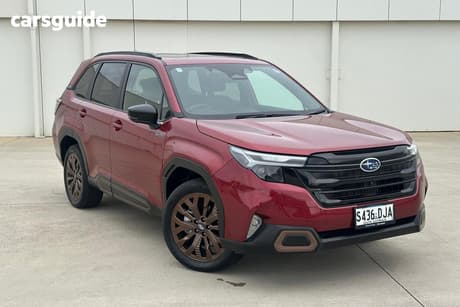 Red 2025 Subaru Forester Wagon Hybrid Sport (Awd)